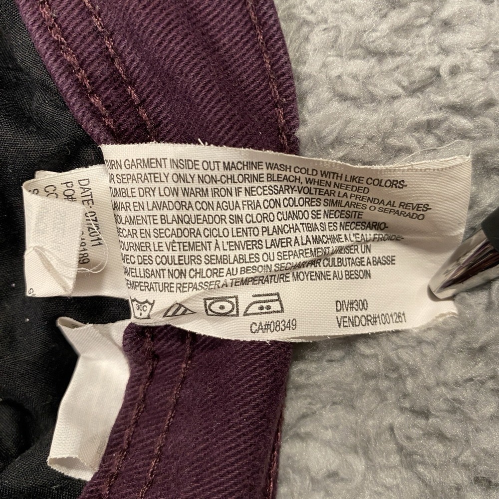 Gloria Vanderbilt Amanda Jeans Size 14 Short Purple Straight Stretch High Rise - Picture 14 of 16